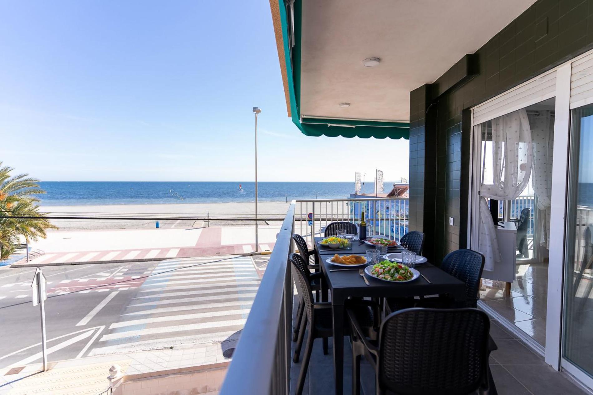 Rentafive Primera Linea Terraza Reformado Santa Pola Luaran gambar